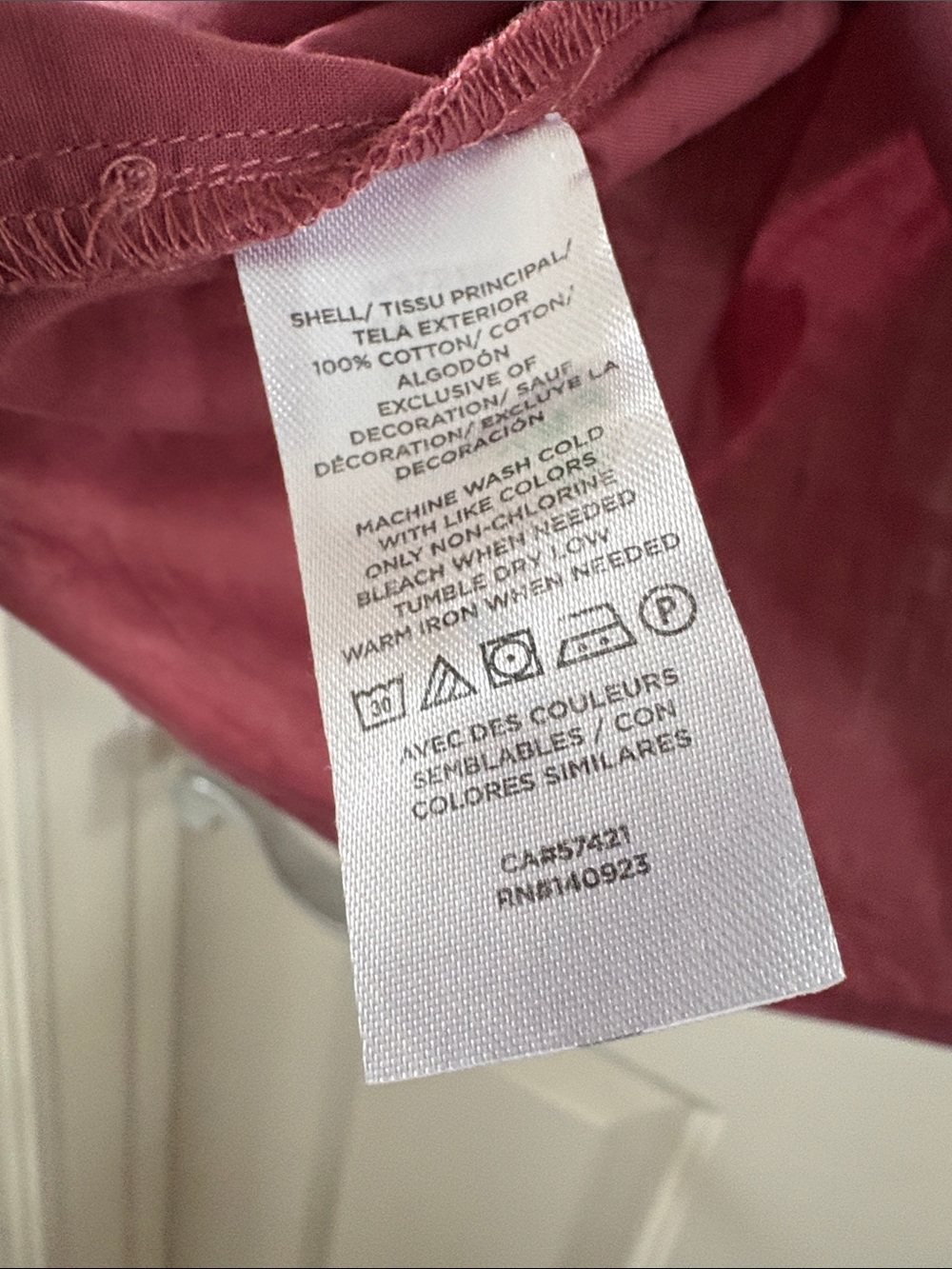 LOFT Dusty Rose Smocked Peasant Top - Picture 5 of 5